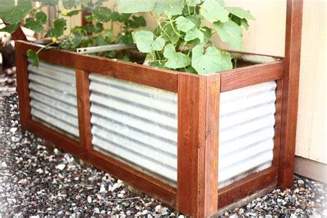 how to make a corrugated metal planter box|building raised planter boxes.